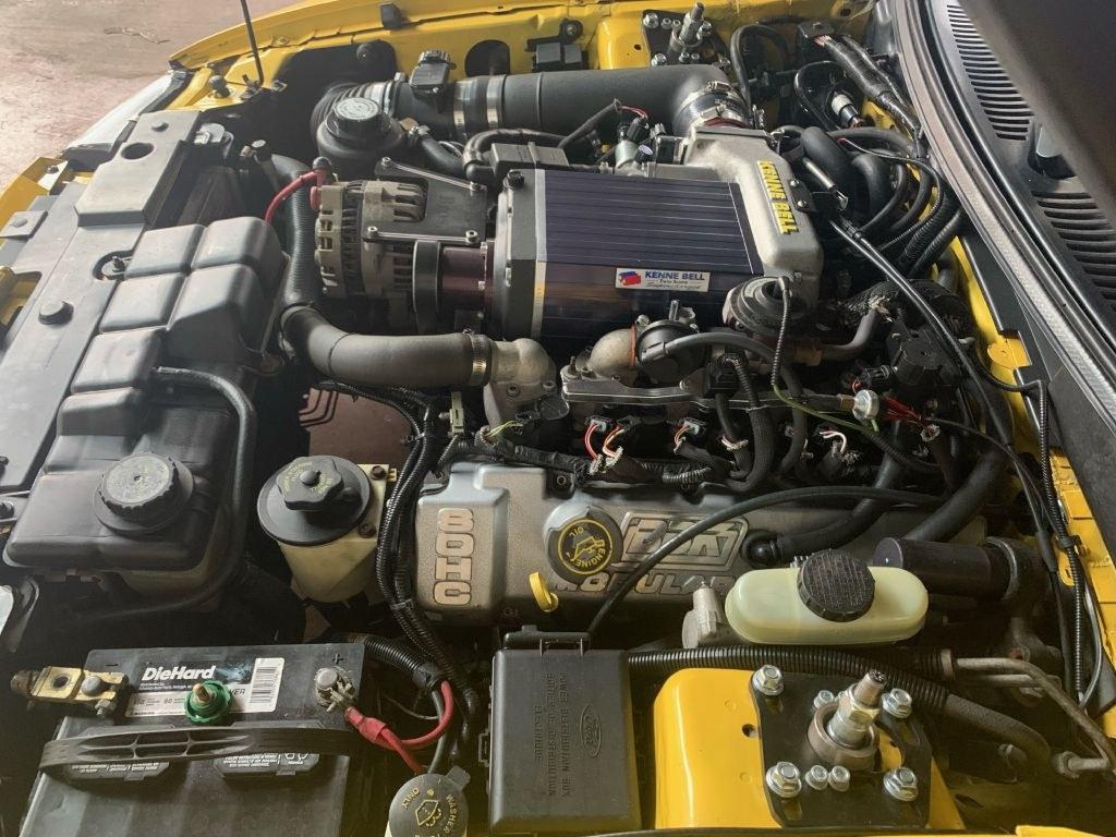 1999 YELLOW FORD MUSTANG GT (1FAFP45X2XF) with an 4.6L engine, 4-Speed Manual transmission, located at 2514 Williamson Rd NE, Roanoke, VA, 24012, (540) 265-7770, 37.294636, -79.936249 - **** CASH ONLY PRICE IS $17000 (NOT INCLUDING SALES TAX, TAGS, TITLING AND PROCESSING FEE) **** ************VEHICLE SHOWN BY APPOINTMENT ONLY********************** This beautiful, well maintained convertible show car is equipped with Kenny Bell Supercharged 4.6 L engine- Photo#2