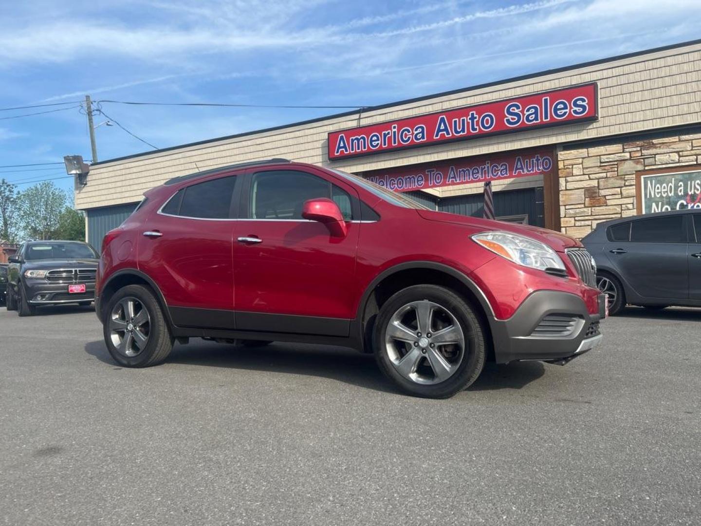 2013 RED BUICK ENCORE LEATHER (KL4CJESB6DB) with an 1.4L engine, Automatic transmission, located at 2514 Williamson Rd NE, Roanoke, VA, 24012, (540) 265-7770, 37.294636, -79.936249 - NO CREDIT CHECK FINANCING WITH ONLY $2800 DOWN PAYMENT!!!! Check out our website www.needausedvehicle.com for our No Credit Check/ In House Financing options!! No Credit Check Available!!! In House Financing Available!!! All Clean Title Vehicles (no Salvaged or flooded vehicles ever on our lot)! - Photo#0