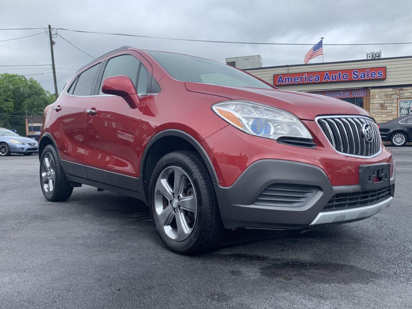 2013 RED BUICK ENCORE (KL4CJESB6DB) with an 1.4L engine, Automatic transmission, located at 2514 Williamson Rd NE, Roanoke, VA, 24012, (540) 265-7770, 37.294636, -79.936249 - Photo#0