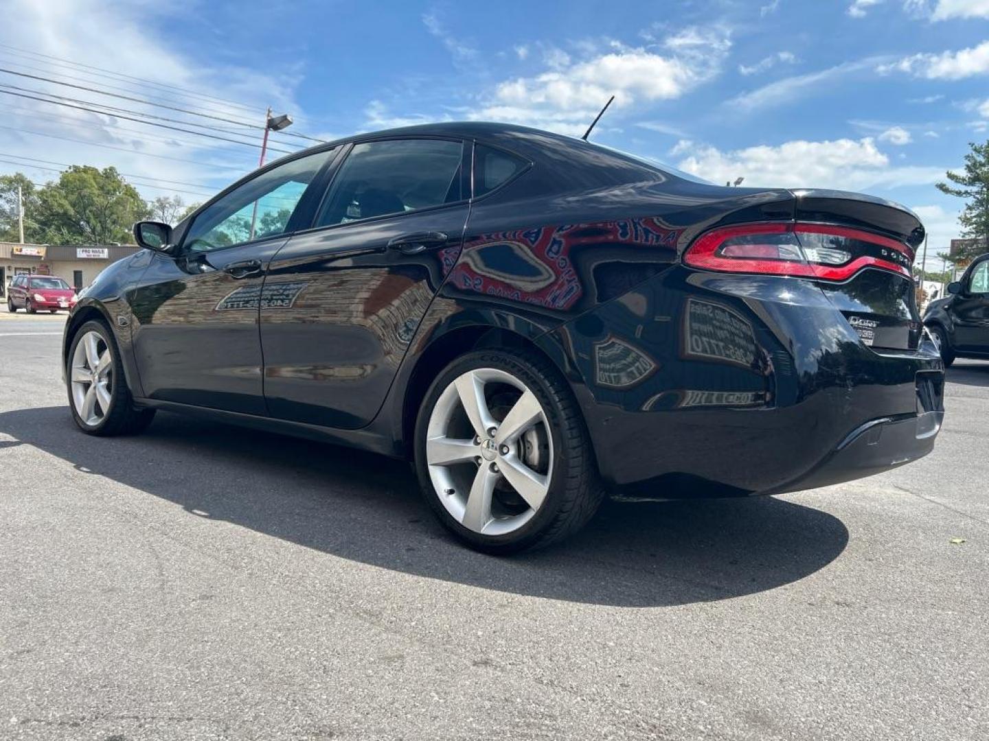 2015 BLACK DODGE DART SXT (1C3CDFBB1FD) with an 2.4L engine, Automatic transmission, located at 2514 Williamson Rd NE, Roanoke, VA, 24012, (540) 265-7770, 37.294636, -79.936249 - Photo#2