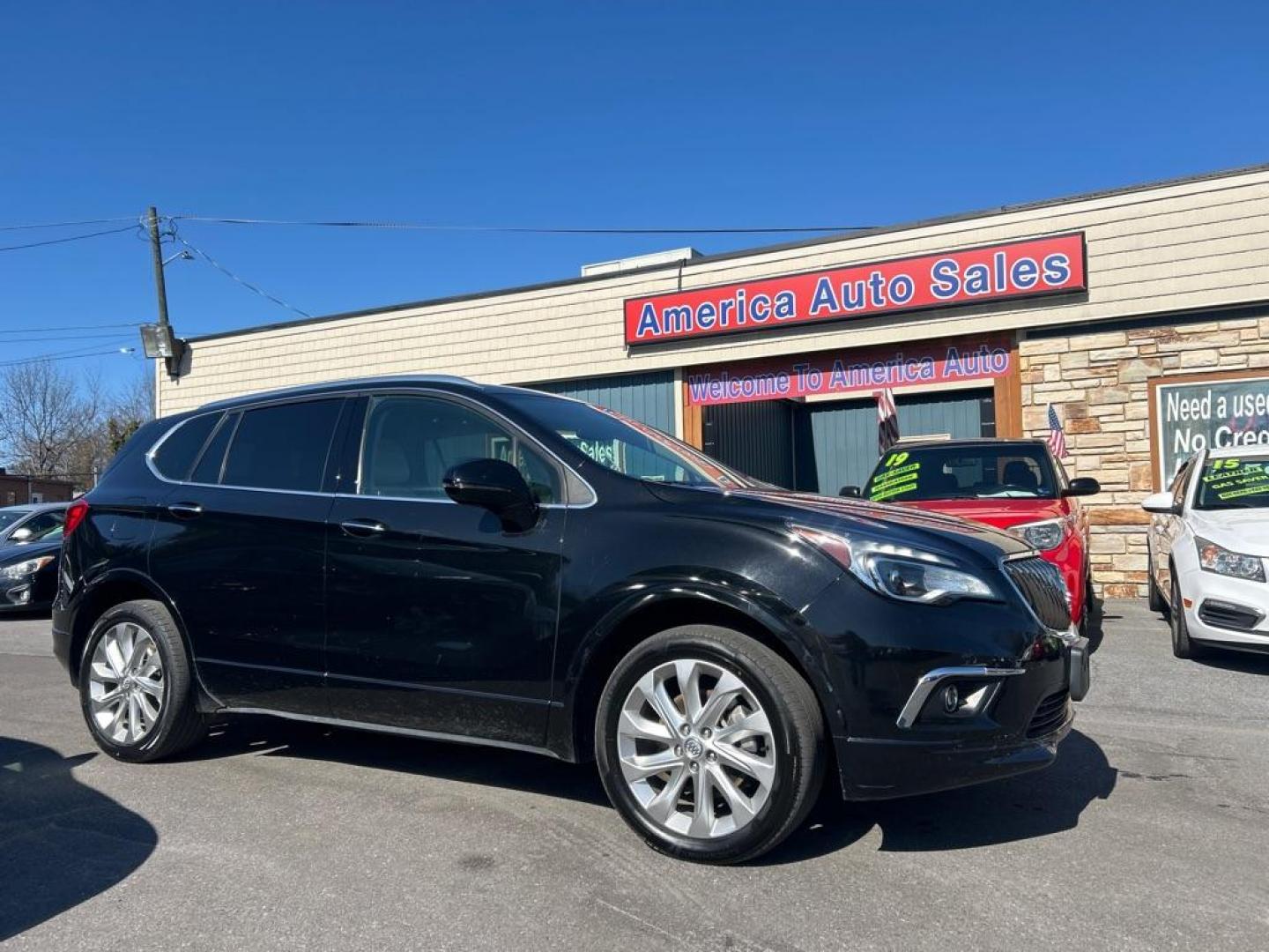 2016 BLACK BUICK ENVISION PREMIUM (LRBFXESX7GD) with an 2.0L engine, Automatic transmission, located at 2514 Williamson Rd NE, Roanoke, VA, 24012, (540) 265-7770, 37.294636, -79.936249 - Photo#0