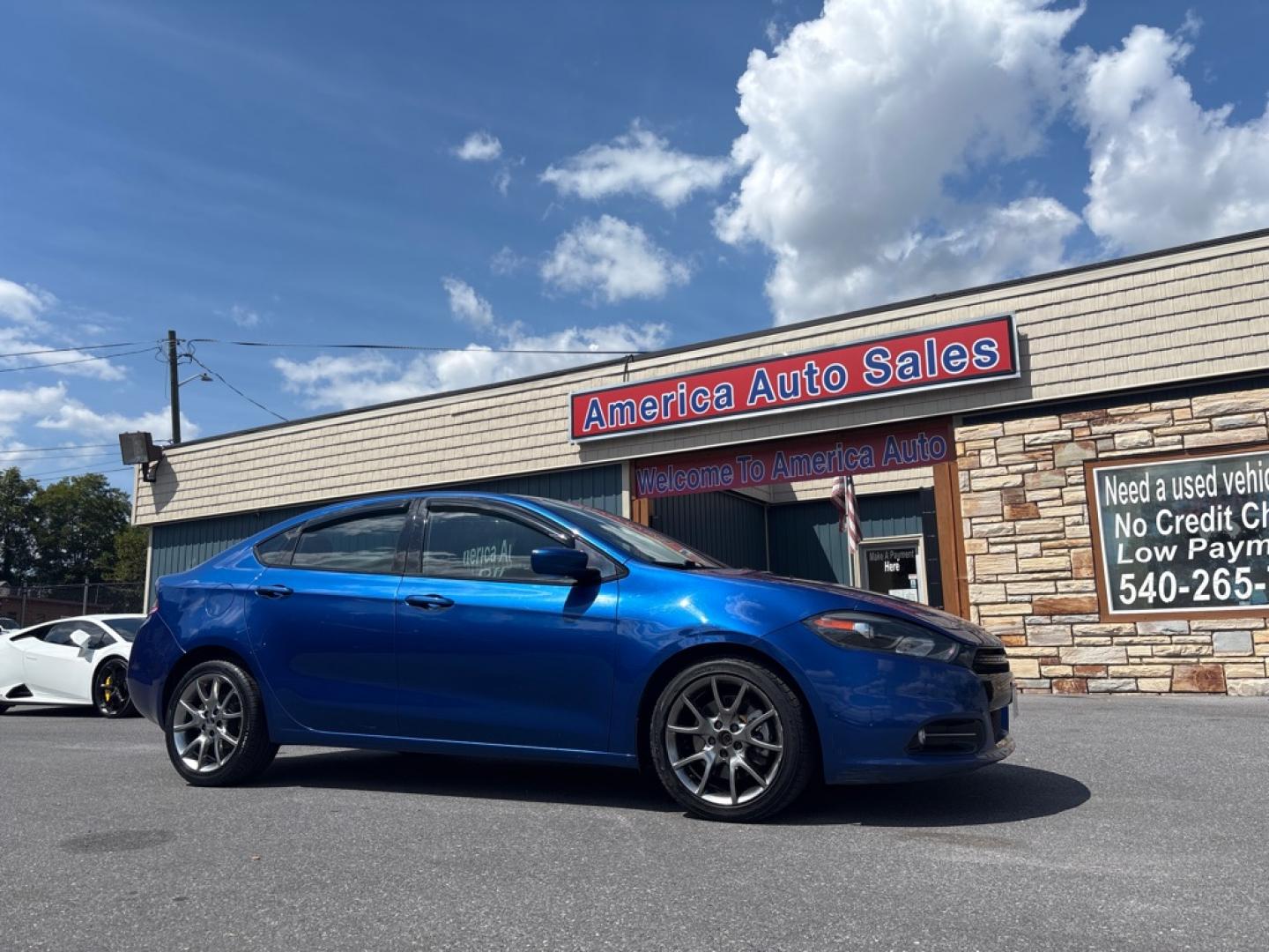 2013 BLUE DODGE DART SXT (1C3CDFBA0DD) with an 2.0L engine, Automatic transmission, located at 2514 Williamson Rd NE, Roanoke, VA, 24012, (540) 265-7770, 37.294636, -79.936249 - NO CREDIT CHECK FINANCING WITH ONLY $1500 DOWN PAYMENT!!!! Check out our website www.needausedvehicle.com for our No Credit Check/ In House Financing options!! No Credit Check Available!!! In House Financing Available!!! All Clean Title Vehicles (no Salvaged or flooded vehicles ever on our lot)!- Photo#0
