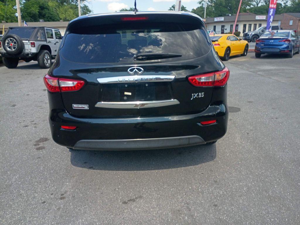 2013 BLACK INFINITI JX35 (5N1AL0MM7DC) with an 3.5L engine, Continuously Variable transmission, located at 2514 Williamson Rd NE, Roanoke, VA, 24012, (540) 265-7770, 37.294636, -79.936249 - NO CREDIT CHECK FINANCING WITH ONLY $4000 DOWN PAYMENT!!!! Check out our website www.needausedvehicle.com for our No Credit Check/ In House Financing options!! No Credit Check Available!!! In House Financing Available!!! All Clean Title Vehicles (no Salvaged or flooded vehicles ever on our lot)! - Photo#4