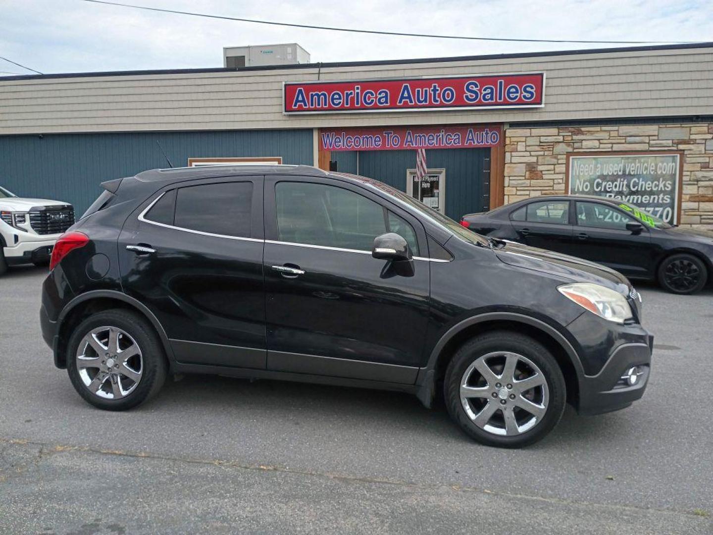 2014 BLACK BUICK ENCORE PREMIUM (KL4CJHSBXEB) with an 1.4L engine, Automatic transmission, located at 2514 Williamson Rd NE, Roanoke, VA, 24012, (540) 265-7770, 37.294636, -79.936249 - NO CREDIT CHECK FINANCING WITH ONLY $3000 DOWN PAYMENT!!!! Check out our website www.needausedvehicle.com for our No Credit Check/ In House Financing options!! No Credit Check Available!!! In House Financing Available!!! All Clean Title Vehicles (no Salvaged or flooded vehicles ever on our lot)! - Photo#0