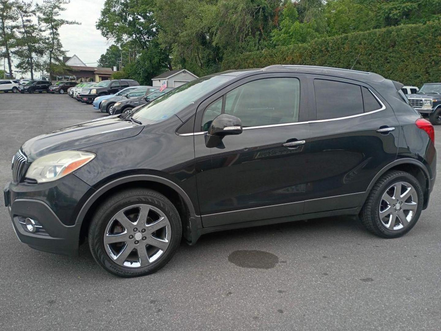 2014 BLACK BUICK ENCORE PREMIUM (KL4CJHSBXEB) with an 1.4L engine, Automatic transmission, located at 2514 Williamson Rd NE, Roanoke, VA, 24012, (540) 265-7770, 37.294636, -79.936249 - NO CREDIT CHECK FINANCING WITH ONLY $3000 DOWN PAYMENT!!!! Check out our website www.needausedvehicle.com for our No Credit Check/ In House Financing options!! No Credit Check Available!!! In House Financing Available!!! All Clean Title Vehicles (no Salvaged or flooded vehicles ever on our lot)! - Photo#1